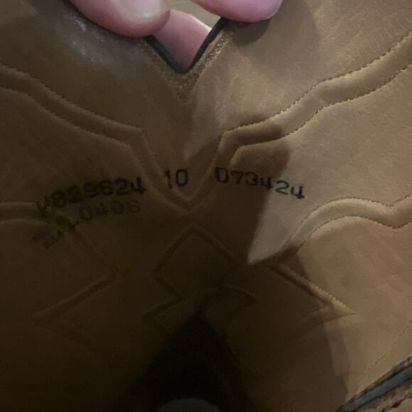 Lucchese Classic nubuck Brown Leather Cowboy western Boots size 10 vintage - Picture 6 of 12